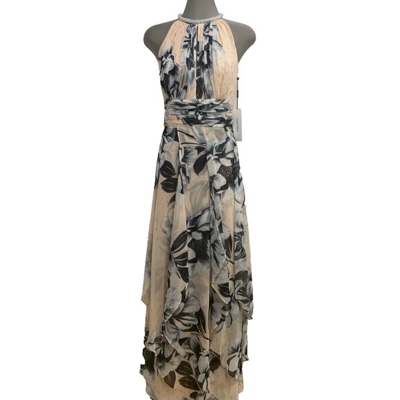 Calvin Klein Women's Ruched Rhinestone Embellished Dress Black Size 4